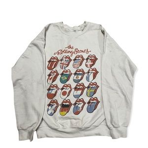 Rolling stones around the world logo crewneck